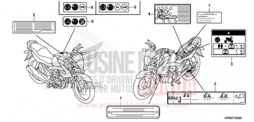 ETICHETTA DI AVVERTIMENTO GLR1251WHF di 2015